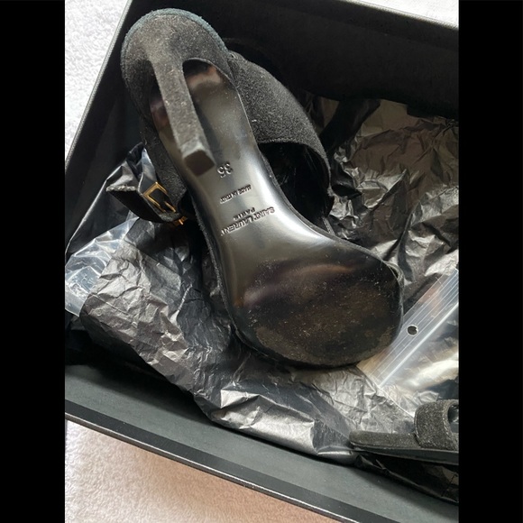 Saint Laurent Janic Heels, Suede, Black, 35 - Picture 6 of 10